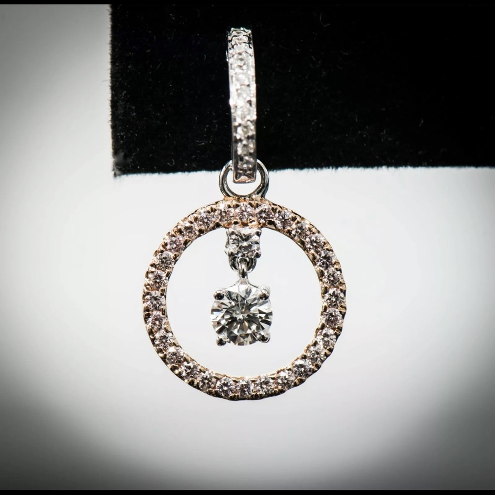 Certified 14K/18K White & Rose Gold Diamond Ear.